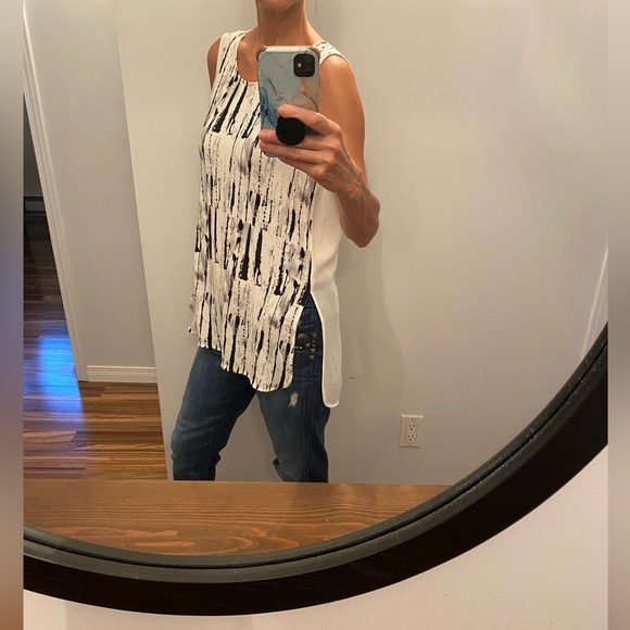 Rose & olive long top size S - Picture 2 of 8